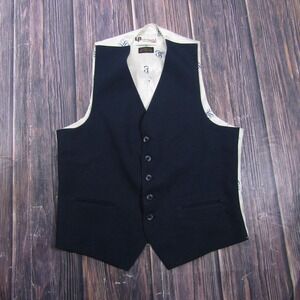 Suit Vest Levi's Panatela Mens 40 Black Vintage 3 Piece Belted Formal Waistcoat